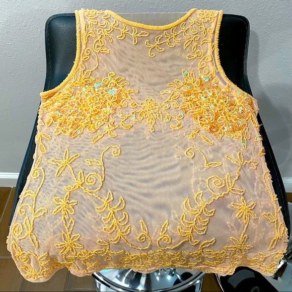 Beaded Mesh peach color top🌷 - Picture 13 of 16